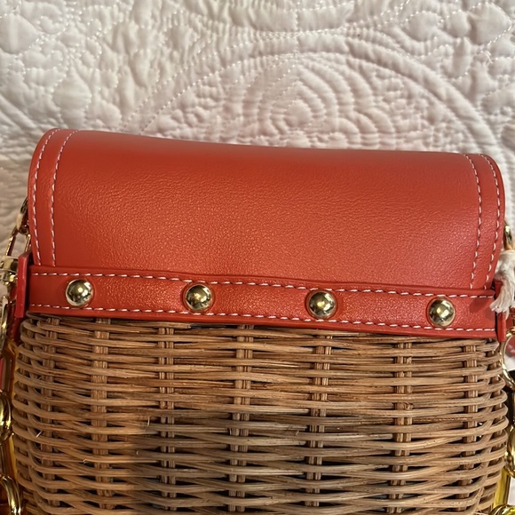 Tommy Bahama Rattan wicker satchel crossbody, NWT - Picture 15 of 16